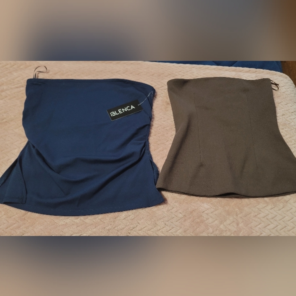 Blenca Blue and Brown Skirts